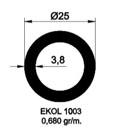 1003- 25 LİK BORU 3.8MM