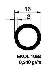 1068- 16 LİK BORU 2MM