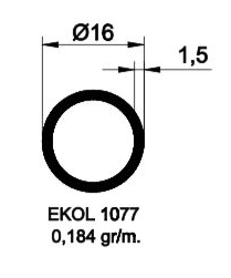 1077- 16 LİK BORU 1.5MM