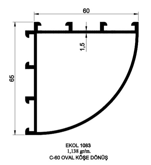 1083- C-60 OVAL KÖŞE DÖNÜŞÜ