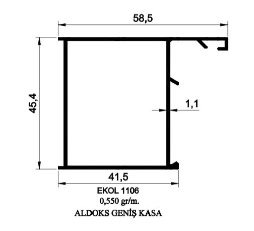 1106- ALDOKS GENİŞ KASA