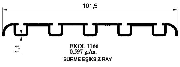 1166-SÜRME EŞİKLSİZ RAY