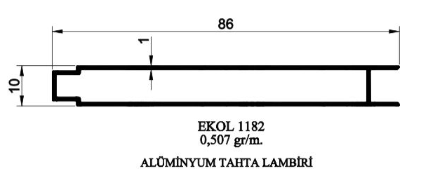 1182- ALÜMİNYUM TAHTA LAMBİRİ