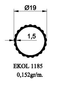 1185- 19 LUK TIRTIKLI BORU 1.5MM