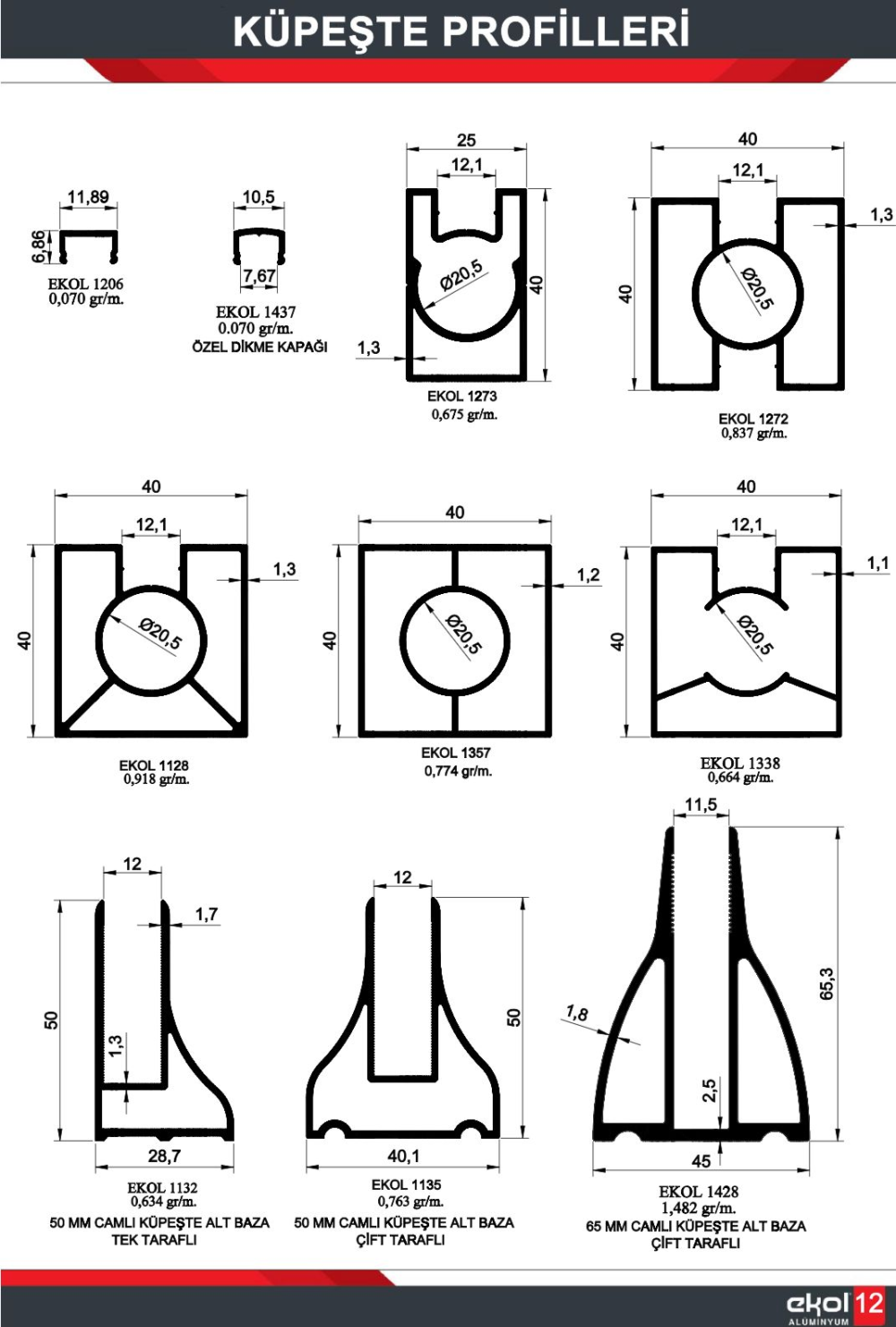 1272- 40X40 KANALLI KUTU