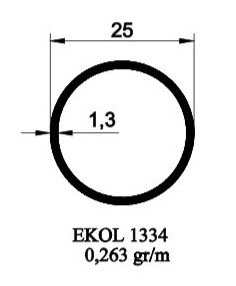 1334- 25 LİK BORU 1.3MM