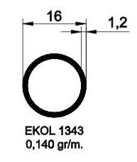 1343- 16 LİK BORU 1.2MM