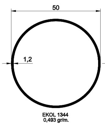 1344- 50 LİK BORU 1.2MM