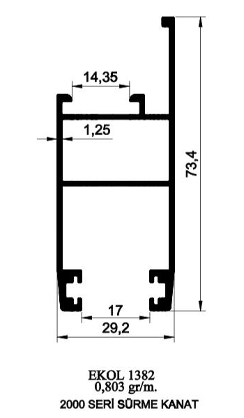 1382-2000 SERİ SÜRME KANAT