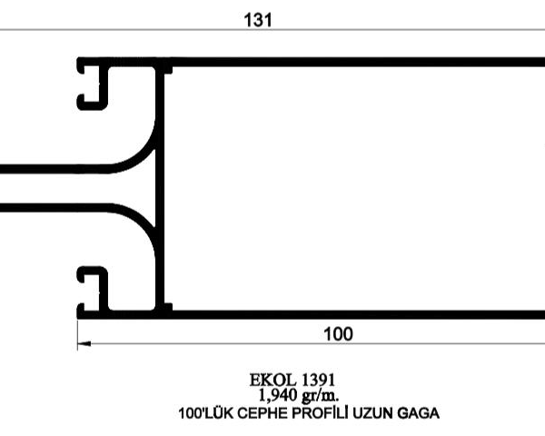 1391- 100'LÜK CEPHE PROFİLİ UZUN GAGA