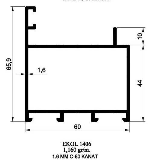 1406- 1.6 MM C-60 KANAT