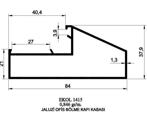 1415- JALUZİ OFİS BÖLME KAPI KASASI