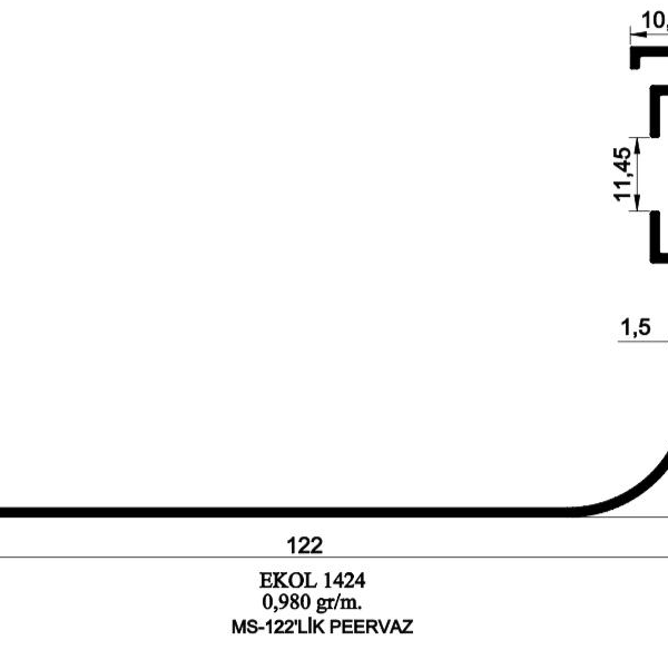 1424-MS 122'LİK PERVAZ