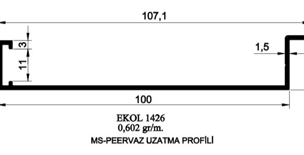 1426-MS PERVAZ UZATMA PROFİLİ