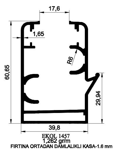 1457-FIRTINA ORTADAN DAMLALIKLI KASA 1.6 MM